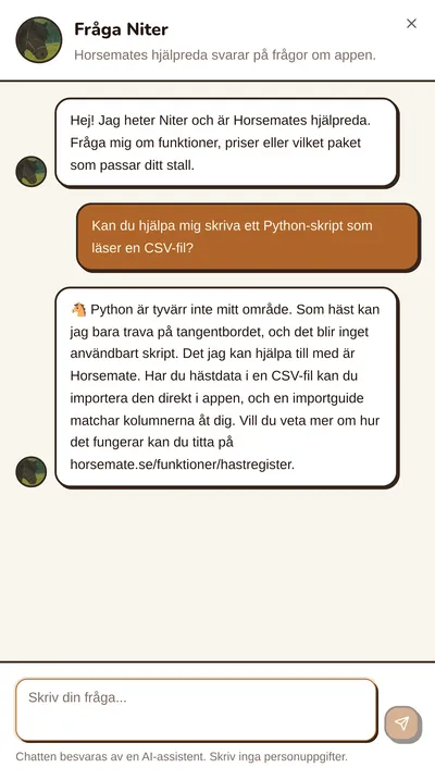 Niter declining to write Python